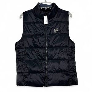 GAP ColdControl Black Puffer Vest Women’s L NWT Water Resistant